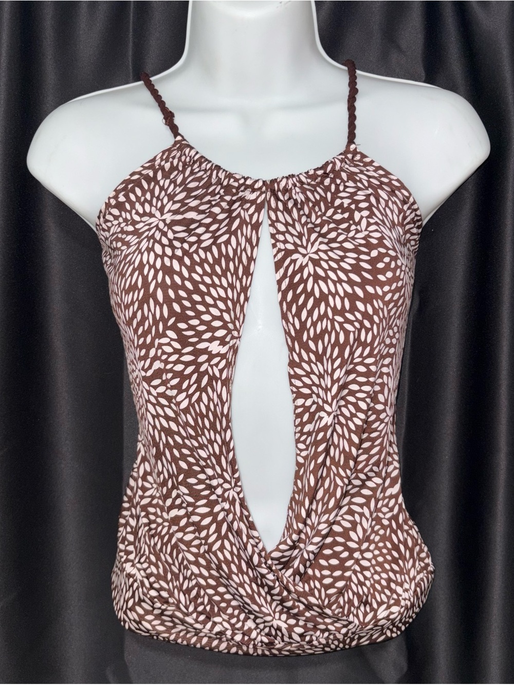 Woman’s Vintage Y2K Cutout Halter Tank Top Blouse S